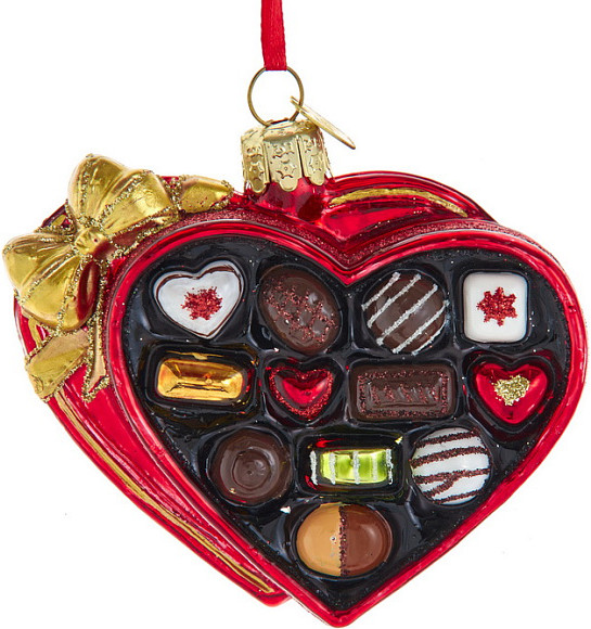 Елочная игрушка Kurt S. Adler Christmas 2025 Набор конфет Сердце / NB1845 - фото