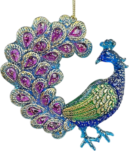 Елочная игрушка Kurt S. Adler Christmas 2025 Павлин / ZCI25279 - фото