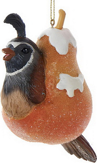 Елочная игрушка Kurt S. Adler Christmas 2025 Птица и груша / E0911_1 - фото