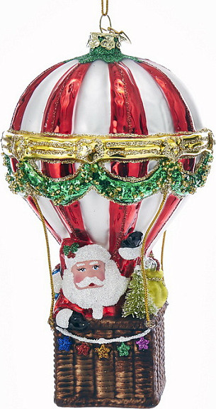 Елочная игрушка Kurt S. Adler Christmas 2025 Санта на шаре / NB1361 - фото