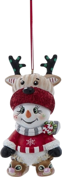 Елочная игрушка Kurt S. Adler Christmas 2025 Снеговик / D4649 - фото