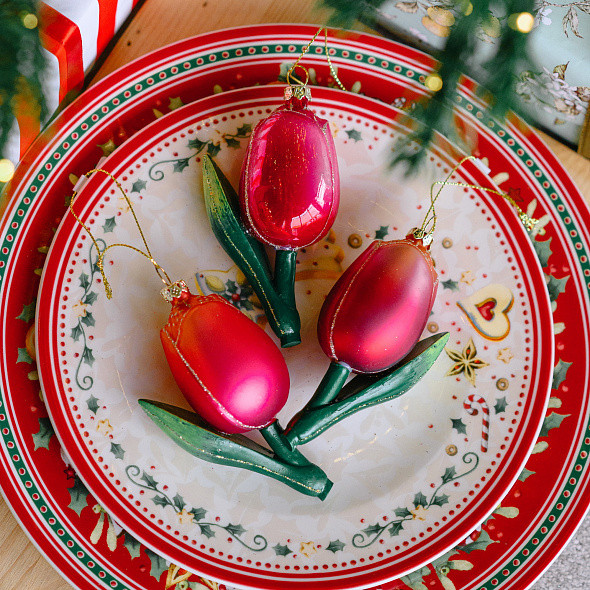 Елочная игрушка Kurt S. Adler Christmas 2025 Тюльпан / ZCI25217