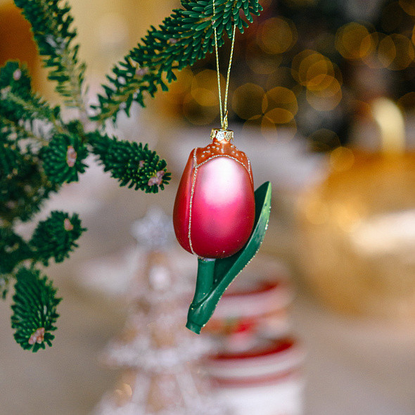 Елочная игрушка Kurt S. Adler Christmas 2025 Тюльпан / ZCI25217