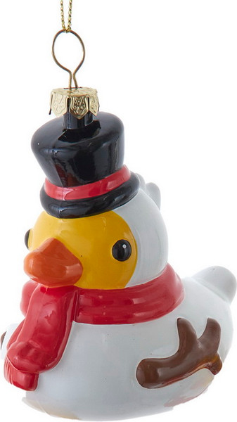 Елочная игрушка Kurt S. Adler Christmas 2025 Утка в цилиндре / D4673_1 - фото