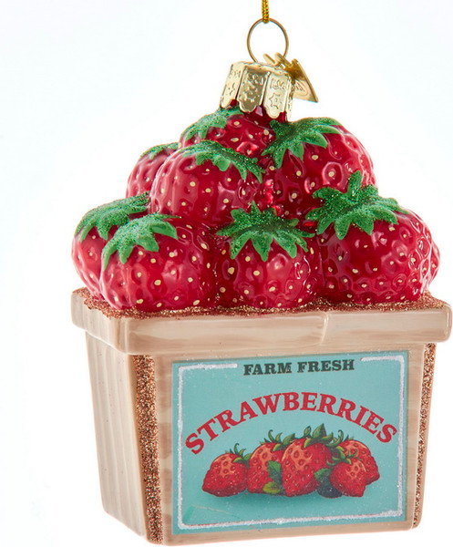 Елочная игрушка Kurt S. Adler Christmas 2025 Ящик клубники / NB1830 - фото