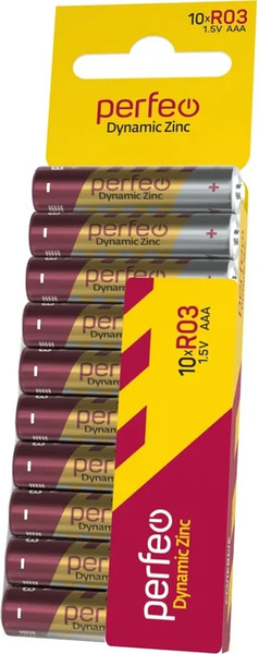 Комплект батареек Perfeo R03/10SH Card Dynamic Zinc 10/120/1080