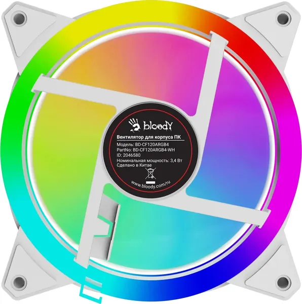 Вентилятор для корпуса A4Tech Bloody BD-CF120ARGB4-WH