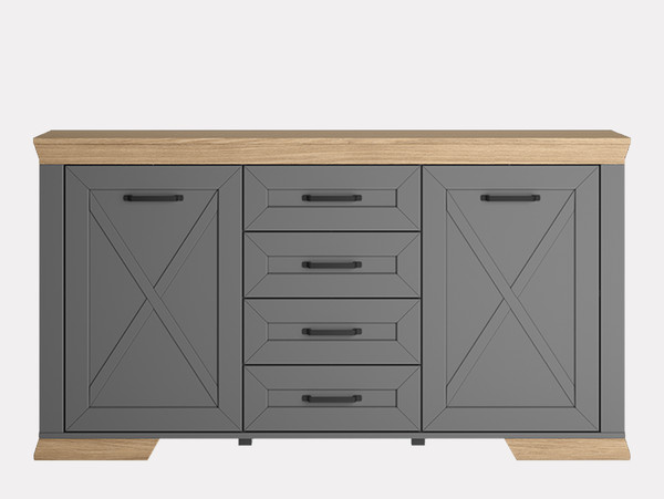 Тумба Black Red White Marselle / KOM2D4S 