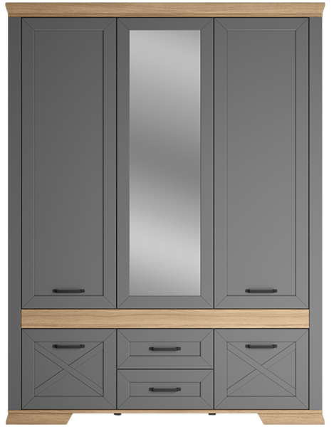 Шкаф Black Red White Marselle / SZF5D2S - фото