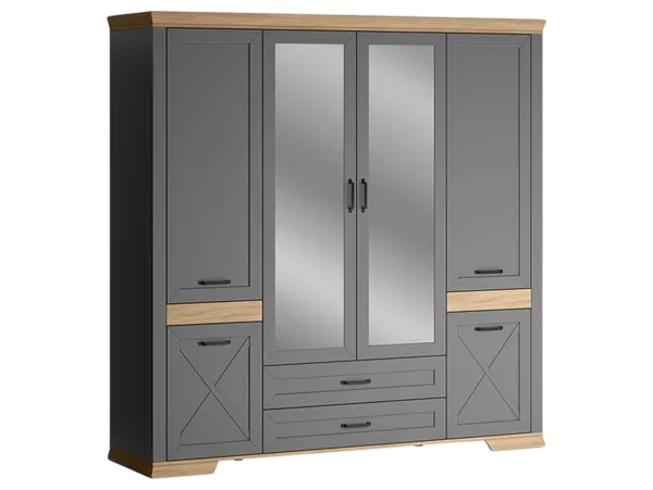 Шкаф Black Red White Marselle / SZF6D2S - фото