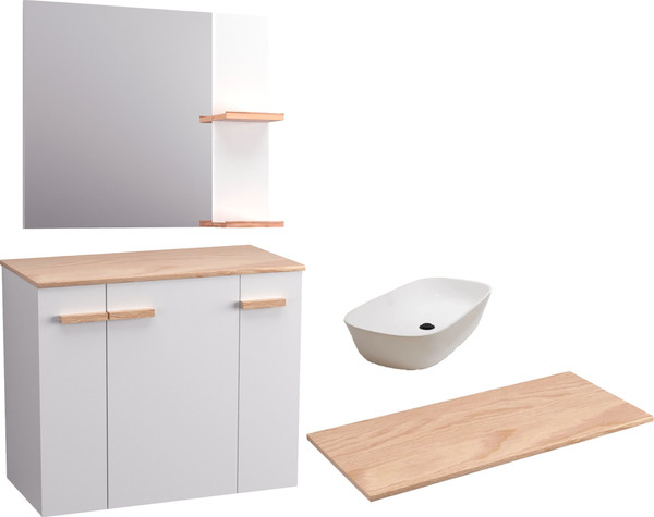 Комплект мебели для ванной Lauter Adri тумба, столешница, раковина 21393-70 - фото