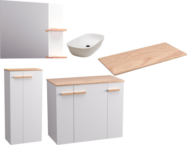 Комплект мебели для ванной Lauter Adri тумба, столешница, раковина 21393-70 - фото