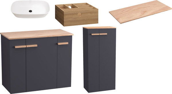 Комплект мебели для ванной Lauter Adri тумба, столешница, раковина 21393-70 - фото