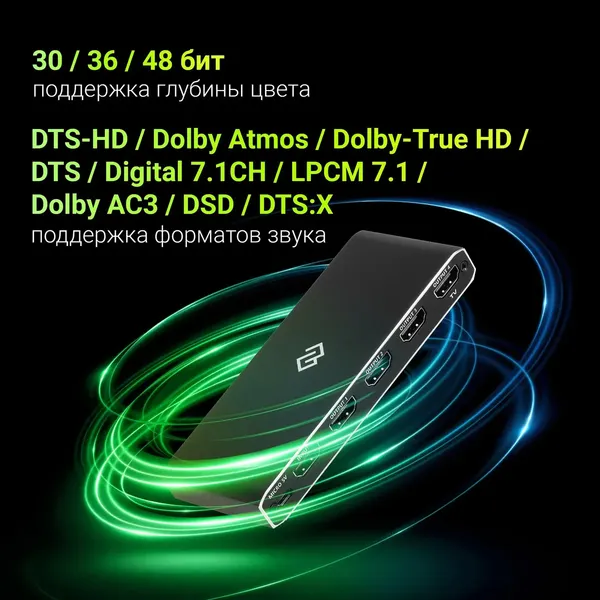 Сплиттер Digma DHSP-v2x4 HDMI (f)/4xHDMI (f)