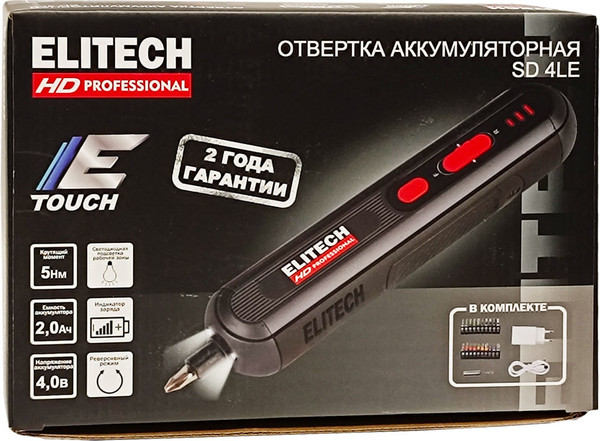 Электроотвертка Elitech SD 4LE / 210283
