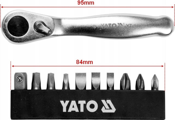 Набор бит Yato С трещоткой 1/4