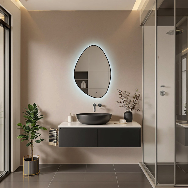 Зеркало Silver Mirrors Lucas Black-ТХ 60x85 / LED-00003110