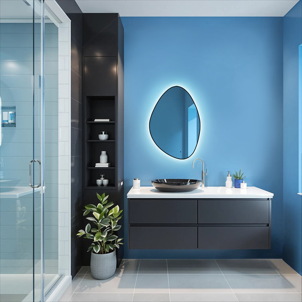 Зеркало Silver Mirrors Lucas Black-ТХ 70x100 / LED-00003132