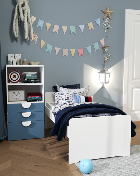 Стеллаж Mebelain Пикси 120 с 3 ящиками