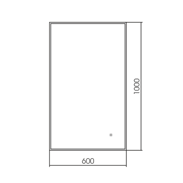 Зеркало Silver Mirrors Spell-Black 60x100 / LED-00002994