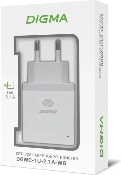 Адаптер питания сетевой Digma DGWC-1U-2.1A-WG