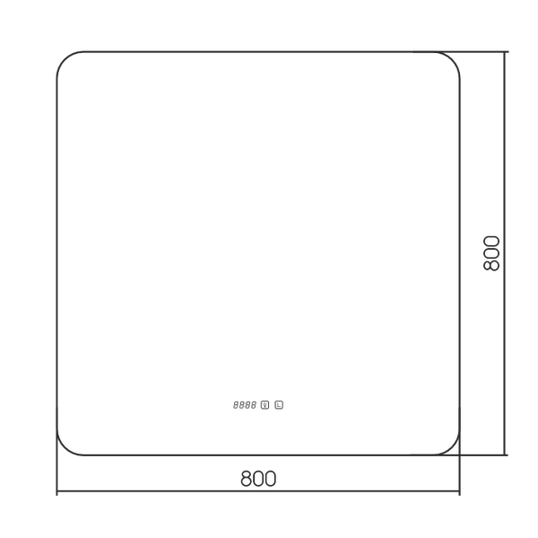 Зеркало Silver Mirrors Паллада 80x80 / LED-00002985