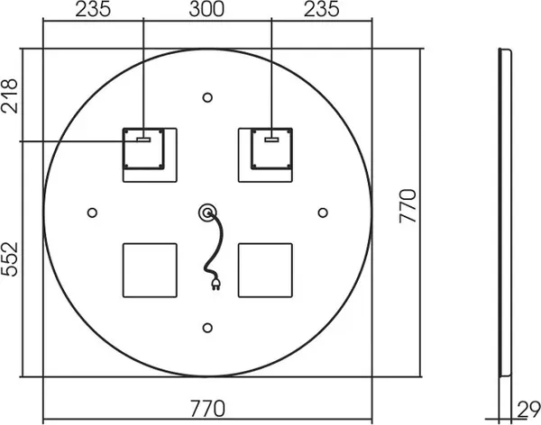 Зеркало Silver Mirrors Perla neo-2 D770 / LED-00002420