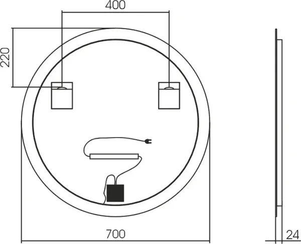 Зеркало Silver Mirrors Savanna-Lite D700 / LED-00002898