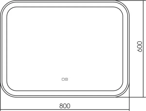 Зеркало Silver Mirrors Stiv neo 2.1 80x60 / LED-00002924
