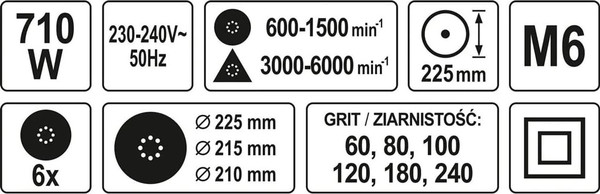Шлифовальная машина для стен Yato YT-82350