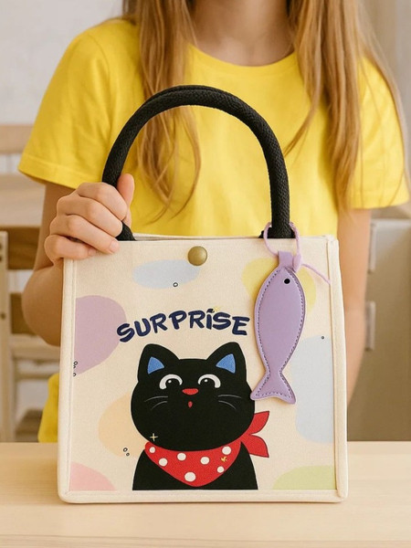 Сумка-шоппер ILikeGift Сat with fish / 50P-014