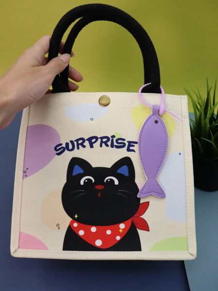 Сумка-шоппер ILikeGift Сat with fish / 50P-014