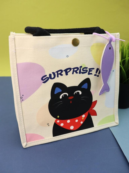 Сумка-шоппер ILikeGift Сat with fish / 50P-014