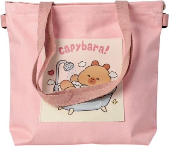 Сумка-шоппер ILikeGift Capybara in the bath / 50P-012-01 - фото