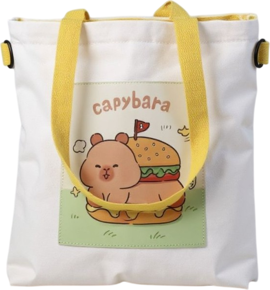 Сумка-шоппер ILikeGift Capybara in a burger / 50P-012-02 - фото