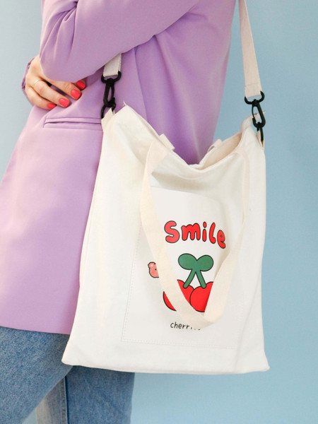 Сумка-шоппер ILikeGift Smile cherries / ZT410-2287-01