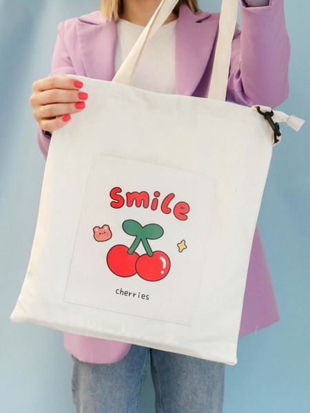 Сумка-шоппер ILikeGift Smile cherries / ZT410-2287-01