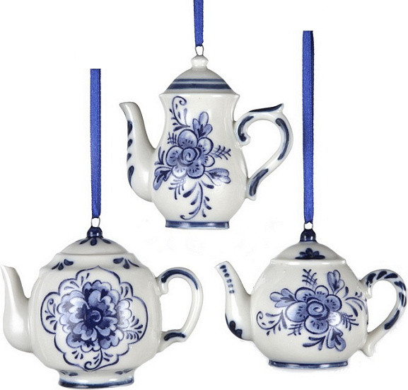 Елочная игрушка Kurt S. Adler Christmas 2025 Чайник / J0935