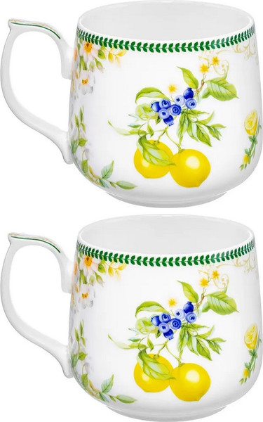 Набор кружек Elan Gallery New Bone China Лимоны / 420885