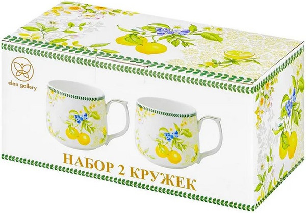 Набор кружек Elan Gallery New Bone China Лимоны / 420885