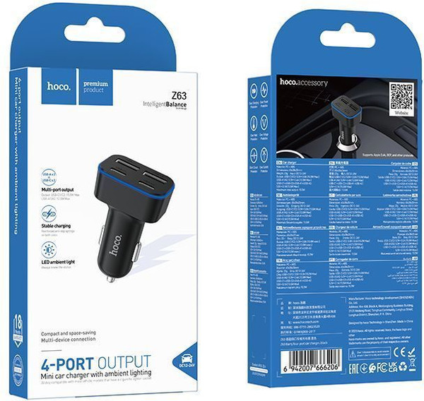 Адаптер питания автомобильный Hoco Z63