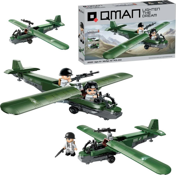 Конструктор Qman Военный истребитель / 21022q