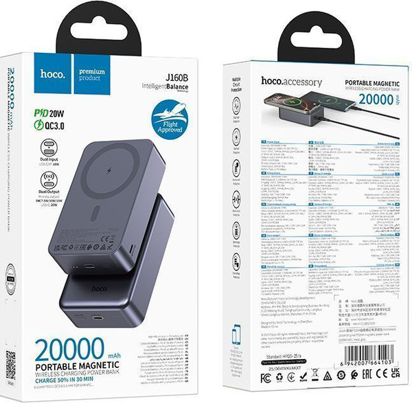 Портативное зарядное устройство Hoco J160B 20000mAh