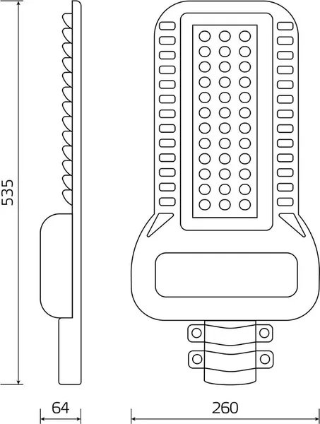Светильник уличный Gauss Qplus LED IP65 535x260x64 200W 24000lm 5000K / 629535322