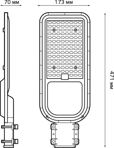 Светильник уличный Gauss Avenue LED IP65 471x173x70 150W 15000lm 6500K / 629534405