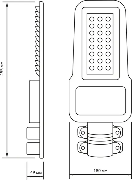 Светильник уличный Gauss Qplus LED IP65 455x180x49 80W 9600lm 5000K / 629535380