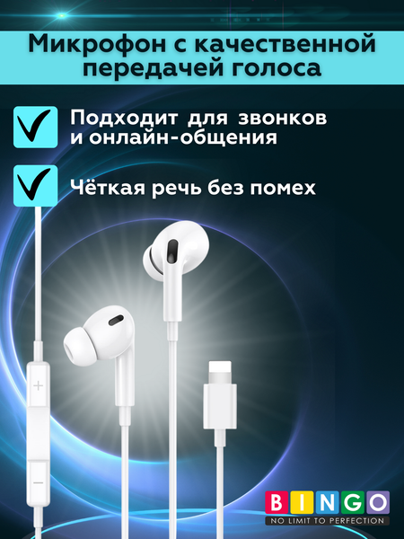 Наушники-гарнитура Bingo EB01 Lightning