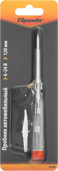 Индикатор напряжения Sparta Пробник автомобильный 555205