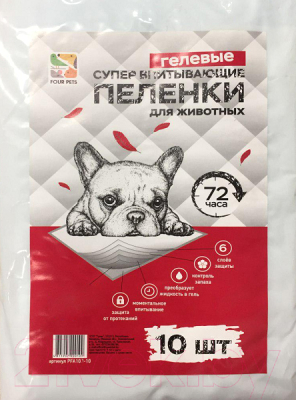 Одноразовая пеленка для животных Four Pets PFA102-10UP - фото