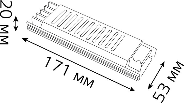 Блок питания для светодиодной ленты Gauss 60W 24V IP20 / 202002060